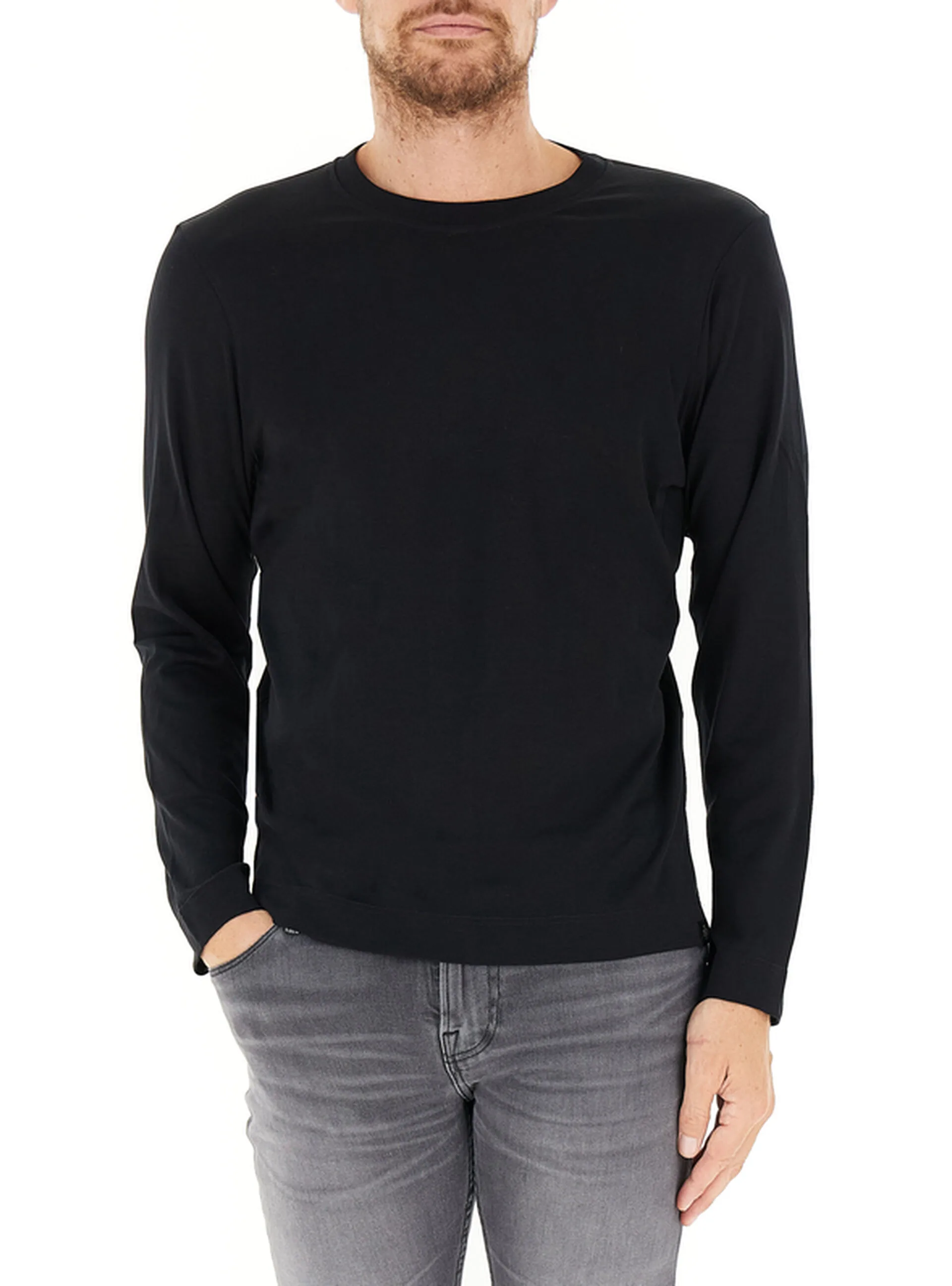 T-shirt maniche lunghe NERO 48 - Gran Sasso - FashionsVida