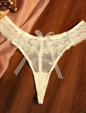 Pieza Tanga de encaje de moda para mujer - Shein - FashionsVida
