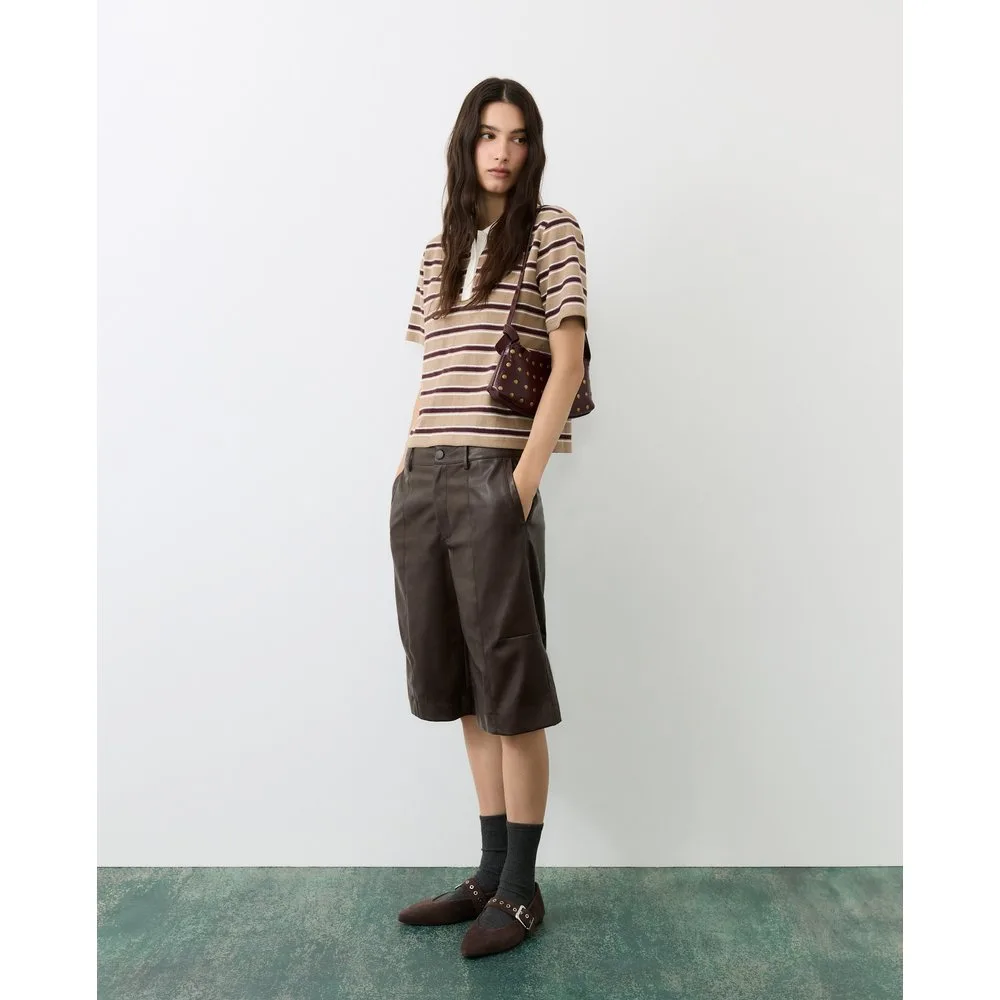 Polo manga corta con rayas de mujer - Tintoretto - FashionsVida