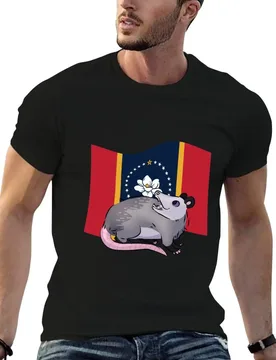 Possum Town Mississippi Flag Design T-Shirt g man t shirts for men t shirt custom print man t shirt cotton T-shirt - Aliexpress - FashionsVida
