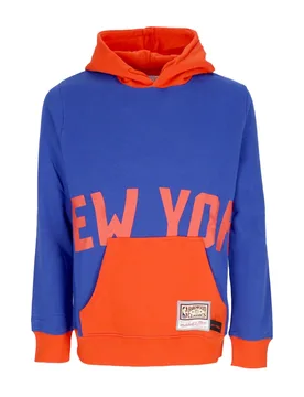 Felpa Cappuccio Uomo Nba Big Face Hoodie 5.0 Hardwood Classics Neykni Blue - Mitchell & Ness - FashionsVida