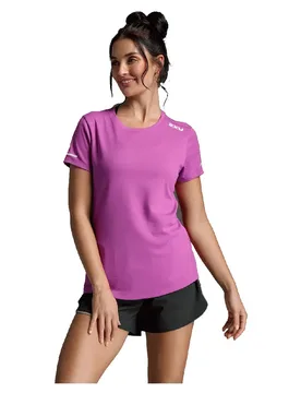 Maglietta A Maniche Corte Aero Hyper Violet / White Reflective M - 2XU - FashionsVida