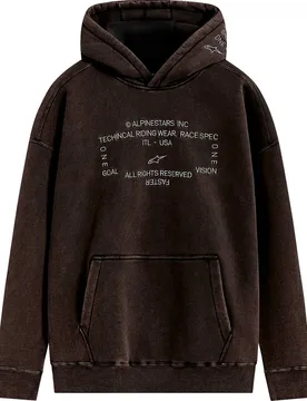 Sweat à Capuche Infinite Washed Oversized Washed Black XL - Alpinestars - FashionsVida