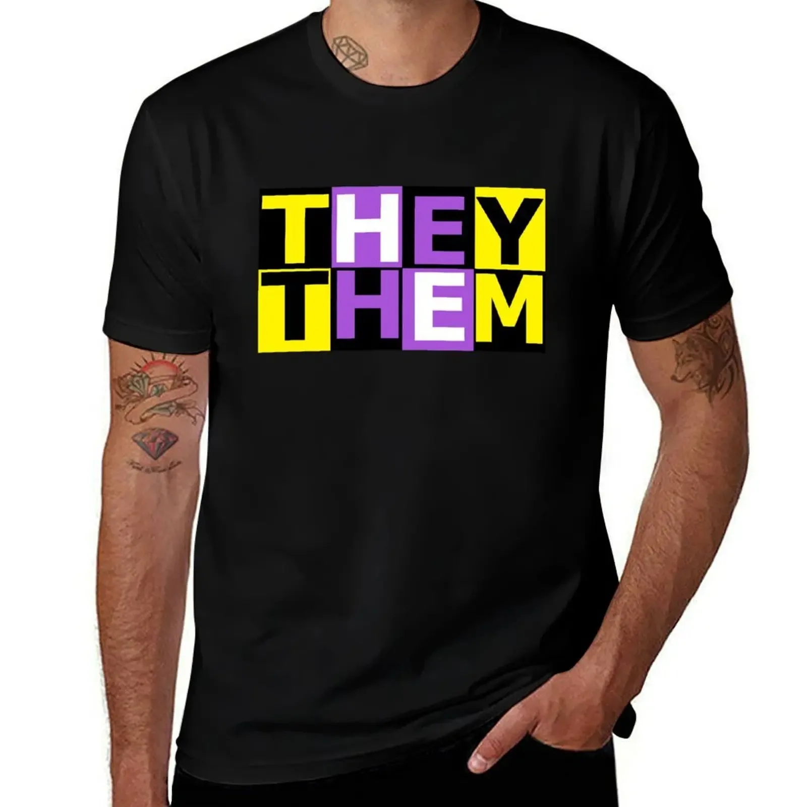 THEY/THEM T-Shirt Tough Fabric Work Tee - Aliexpress - FashionsVida