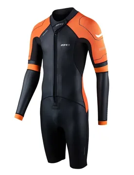 Costume Da Swimrun A Manica Lunga E Gamba Corta Versa Black / Orange SM - Zone3 - FashionsVida
