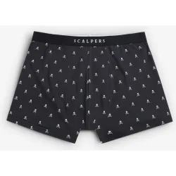 Bóxer de punto de hombre de algodón elástico con calaveras