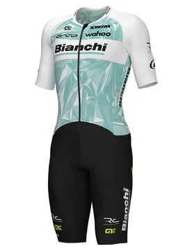 Tuta Da Gara A Maniche Corte Bianchi Pro Triathlon Team White / Black - Ale - FashionsVida