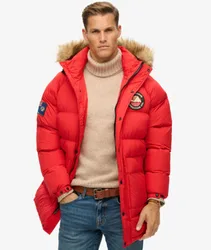 Superdry Herren Rot Parkajacke, Größe: L - Größe: L