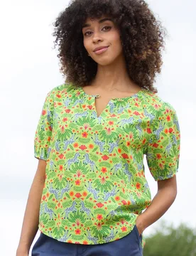 Womens Tincleton 100% Cotton Cambric Blouse - - Size: M - Kite Clothing - FashionsVida