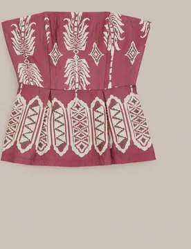 Top de mujer palabra de honor estampado - Trucco - FashionsVida