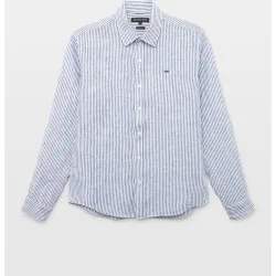 Camisa de hombre de lino a rayas