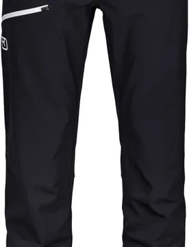 Pantalon de ski de rando coupe-vent et déperlant - Pizol Pants M Black Raven en Softshell - Taille S - Noir - Ortovox - FashionsVida