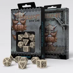 Dwarven - Dice Set: Beige & Black