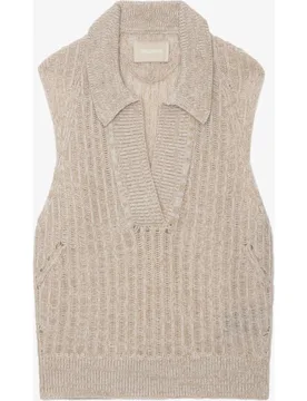 Zadig & Voltaire - Jersey de mujer Lunny sin mangas - Zadig & Voltaire - FashionsVida