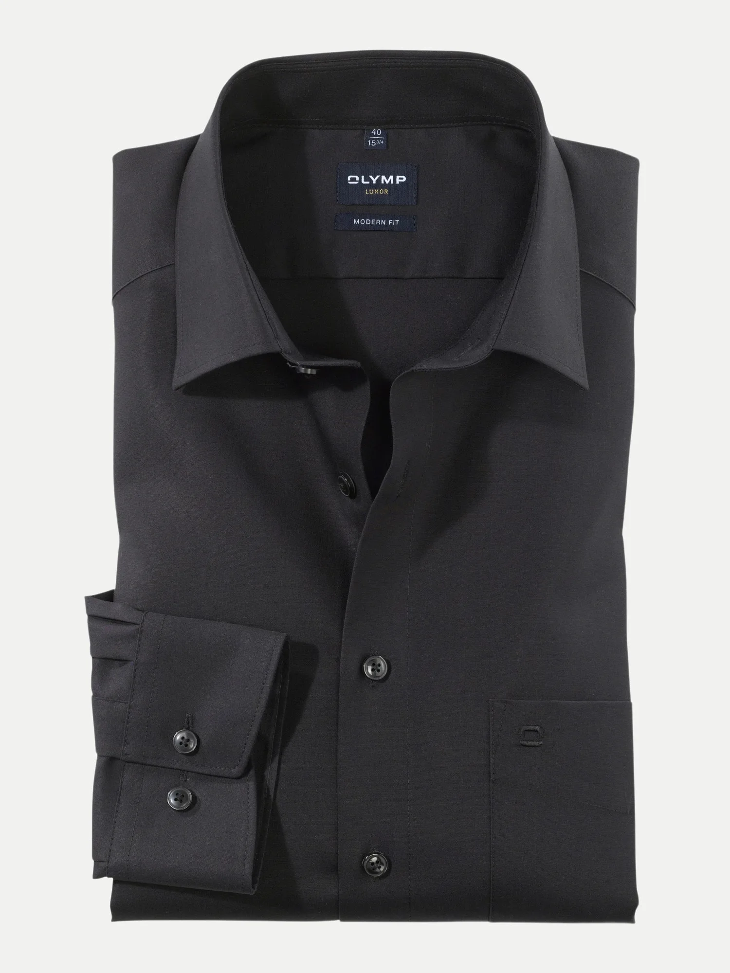 Modern-Fit Businesshemd Luxor Schwarz 43 - Olymp - FashionsVida