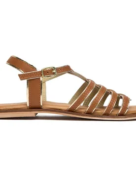 Womens Demi Gladiator Sandals - Tan Leather - Size Uk 5 - SOLE - FashionsVida
