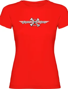 Maglietta A Maniche Corte Ride Or Die Red - Kruskis - FashionsVida