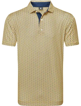 Polo Citrus Print Lisle, gelb s - FootJoy - FashionsVida