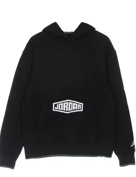Felpa Cappuccio Uomo Sport Dna Pullover Hoodie Black/iron Grey/white - Jordan - FashionsVida