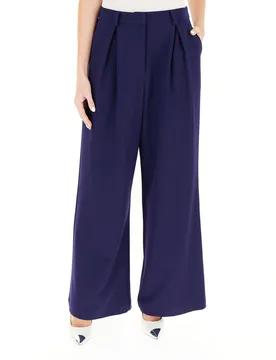 Pantalone con pinces BLU NAVY 42 - Patrizia pepe - FashionsVida