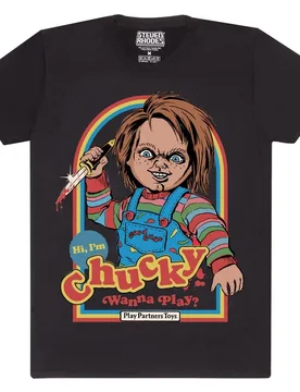 T-Shirt - x Chucky Wanna Play - S bis XXL - für Männer - Größe XXL - schwarz - Männer - male - Steven Rhodes - FashionsVida