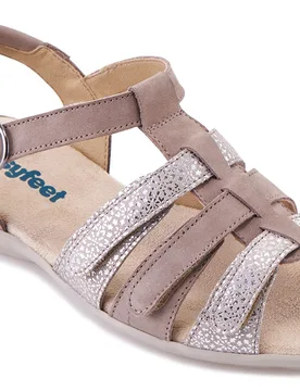 Callie - Sale Women's Extra Wide Sandals for Swollen Feet - Ditsy Sparkle - Size: 4 XXW - Cosyfeet - FashionsVida