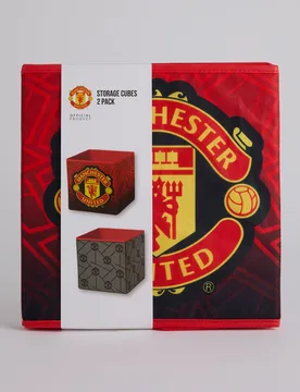 Manchester United Storage Box 2 Pack Red None - Character World - FashionsVida