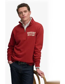 Sudadera de hombre Vintage Athletic media cremallera - Superdry - FashionsVida