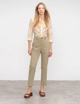 Pantalones rectos de mujer tobillero recto - Lasserre - FashionsVida