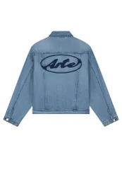 Giubbotto Jeans Uomo Circle Logo Jeans Jacket Denim Bleached