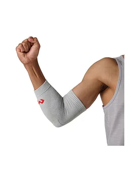 Gomito per terapia in innovativo materiale a maglia grigio chiaro M - Mc David - FashionsVida