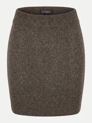 ESTELOU Strick-Minirock Braun M