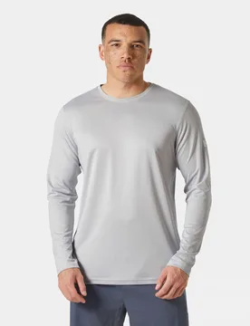 Men's Tech Crew Long Sleeve 2.0 Grey XL - Grey Fog - Male - Helly Hansen - FashionsVida