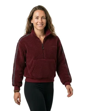Polaire Demi-zip Teddy Red Wine L - Mystic - FashionsVida