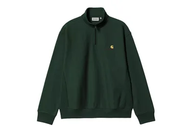 Half Zip American Script Sweat - Sweatshirt-Crewneck - grün - Herren - Size: M