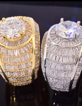 Hip Hop Micro Paved AAA Cubic Zirconia Bling Ice Out Geometric Round Rings for Women Men Hiphop Rapper Jewelry - Aliexpress - FashionsVida