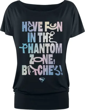DC Comics T-Shirt - Have Fun In The Phantom Zone Bitches - S bis XXL - für Damen - Größe XXL - schwarz - EMP exklusives Merchandise! - Frauen - fem - Supergirl - FashionsVida