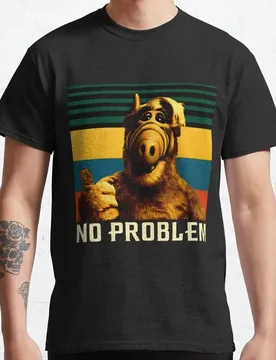 Funny No Problem 80s Cartoon ALF graphic t shirts 90s Retro Style Alien Character TV Show Unisex t shirt Adult all size S-6XL - Aliexpress - FashionsVida