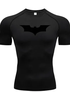 Bat Printed Men's Tight T-Shirt Running Compression Compression T Shirt Gym Fitness Jogging Short Sleeve Male Casual Shirt Tops - Aliexpress - FashionsVida