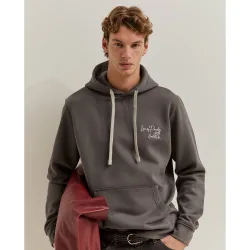 Sudadera de hombre con capucha en gris