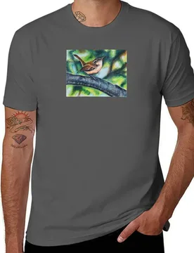 Happy Little Carolina Wren T-Shirt Basic Lightweight Short Sleeve Tee - Aliexpress - FashionsVida