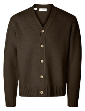 Cardigan ls cody knit relaxed cardigan - demitasse - Selected - FashionsVida