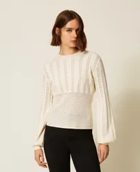 Twinset Pull ras-du-cou ajouré