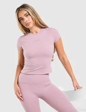 Sculpt Slim T-Shirt - Damen, Lila - female - Size: M - DAILYSZN - FashionsVida