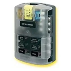 Plug In 12 Fuses Panel Black / Grey 153 x 81 mm unisex