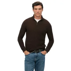 Pull à Demi-zip M6110682a Dark Brown / Black M