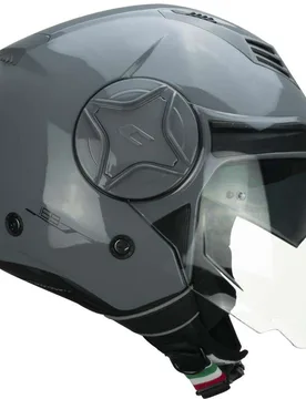 Casco Moto Jet Doppia Visiera 169A ILLI Mono grigio luci taglia XS - Cgm - FashionsVida