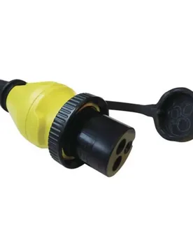 Female Extension Plug 16a Yellow / Black 2.5 mm2 unisex - Ratio Electric - FashionsVida
