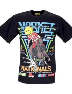 Maglietta Uomo Polo Horserace Tee X Smiley Black - MARKET - FashionsVida