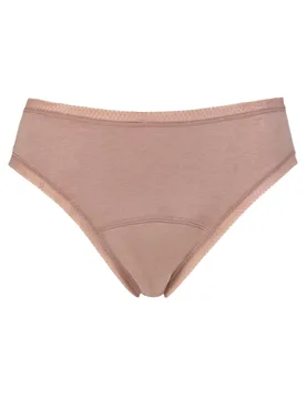Women's 1 Pack Period Bikini Briefs Mocha 16-18 - Brown - Size: UK 16-18 - Love Luna - FashionsVida